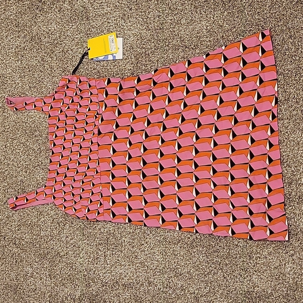 NWT DVF Target Diane von Furstenberg Shift MCM 90s Geo Mini Dress Pink